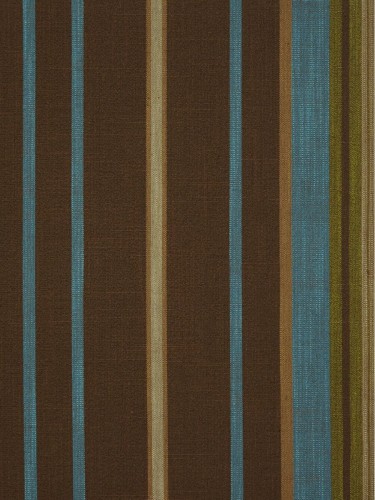 Hudson Yarn Dyed Irregular Striped Blackout Double Pinch Pleat Curtains (Color: Capri)