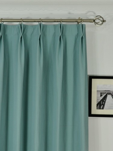 Moonbay Plain Cotton Custom Made Curtains (Heading: Double Pinch Pleat)