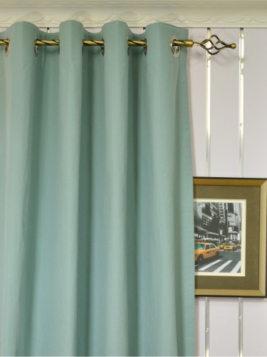 Moonbay Plain Eyelet Cotton Curtains Heading Style