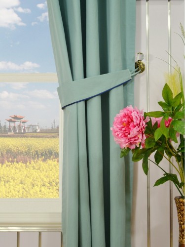 Moonbay Plain Eyelet Cotton Curtains Decorative Tiebacks