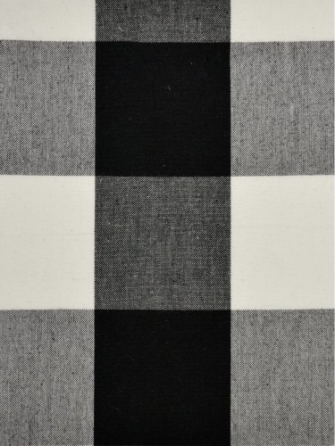 Moonbay Checks Cotton Fabric Sample (Color: Black)