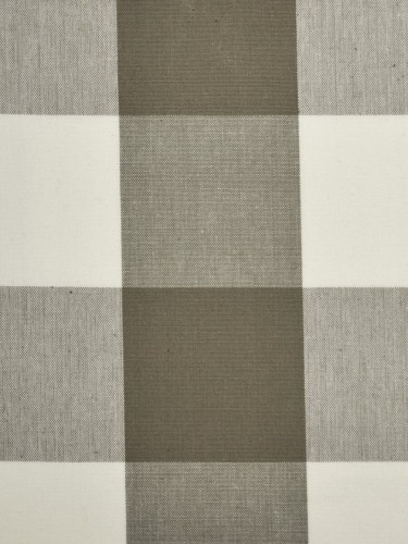 Moonbay Checks Versatile Pleat Cotton Curtains (Color: Ecru)