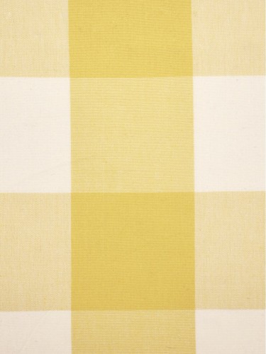 Moonbay Checks Double Pinch Pleat Cotton Curtains (Color: Golden yellow)
