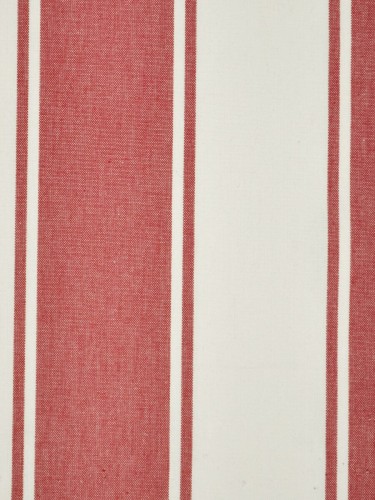 Moonbay Stripe Eyelet Cotton Curtains (Color: Cardinal)