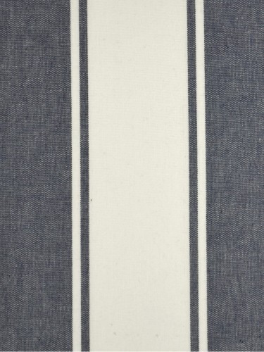 Moonbay Stripe Eyelet Cotton Curtains (Color: Duke blue)