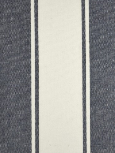 Moonbay Stripe Cotton  Custom Made Curtains (Color: Duke blue)