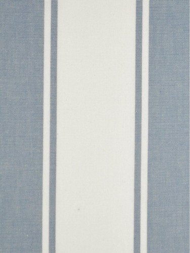 Moonbay Stripe Versatile Pleat Cotton Curtains (Color: Sky blue)