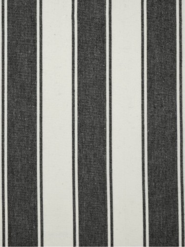 Moonbay Narrow-stripe Cotton Fabric Sample (Color: Black)