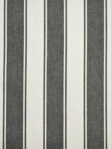 Moonbay Narrow-stripe Cotton  Custom Made Curtains (Color: Ebony)