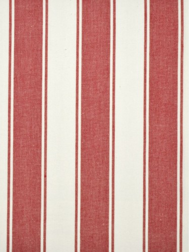 Moonbay Narrow-stripe Cotton  Custom Made Curtains (Color: Cardinal)