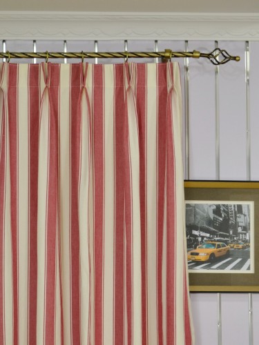 Moonbay Narrow-stripe Double Pinch Pleat Curtains Heading Style