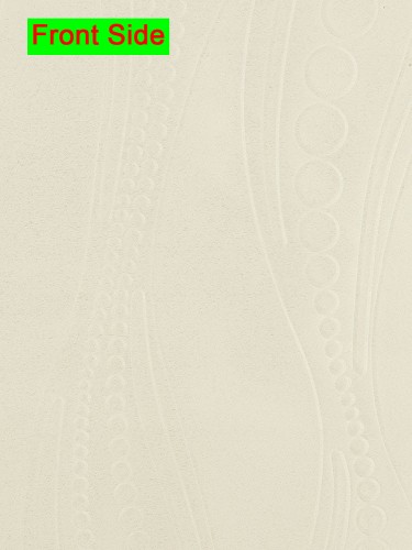 Swan Geometric Dimensional Embossed Waves Fabric Sample (Color: Ghost White)