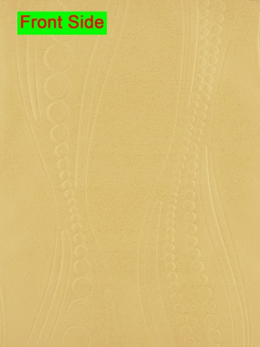 Swan Geometric Embossed Waves Concealed Tab Top Ready Made Curtains (Color: Hansa Yellow)