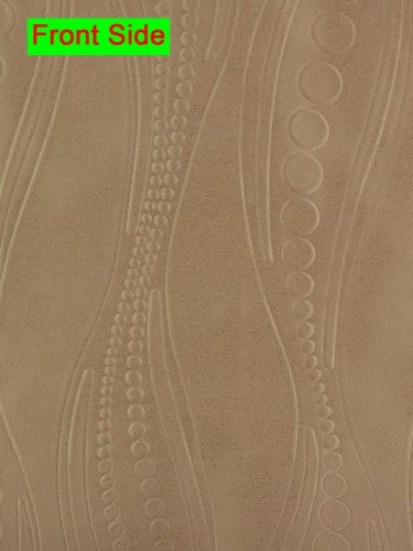 Swan Geometric Embossed Waves Versatile Pleat Ready Made Curtains (Color: Beaver)