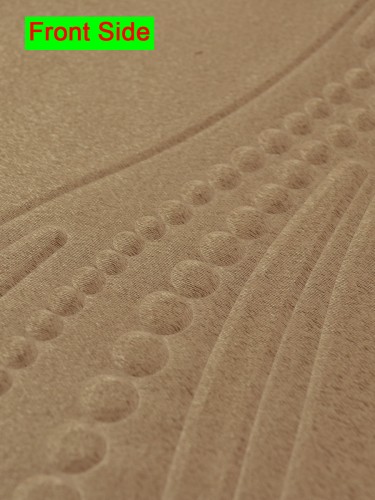 Swan Geometric Dimensional Embossed Waves Custom Made Curtains Fabric Detail in Beaver
