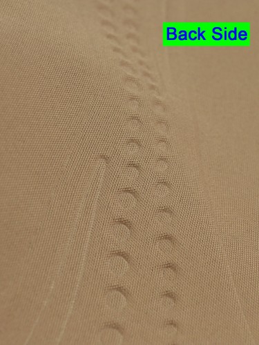 Swan Geometric Embossed Waves Concealed Tab Top Ready Made Curtains Back Side in Beaver