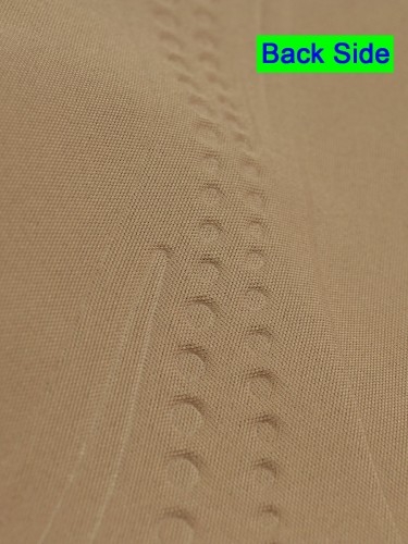 Swan Geometric Embossed Waves Versatile Pleat Ready Made Curtains Back Side in Beaver