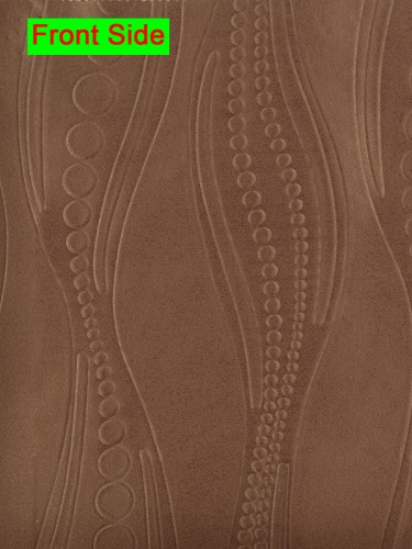 Swan Geometric Embossed Waves Concealed Tab Top Ready Made Curtains (Color: Deep Coffee)