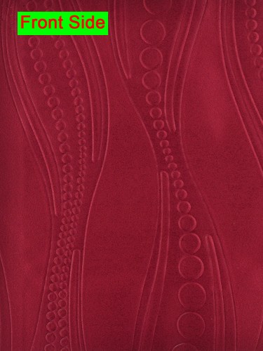 Swan Geometric Embossed Waves Tab Top Ready Made Curtains (Color: Barn Red)