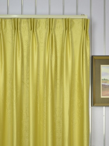 Swan Floral Dimensional Embossed Bauhinia Custom Made Curtains (Heading: Versatile Pleat)