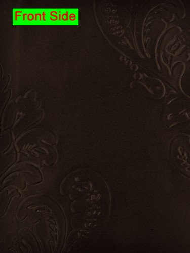 Swan Floral Embossed Bauhinia Eyelet Ready Made Curtains (Color: Seal Brown)