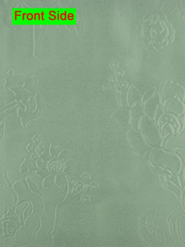 Swan Embossed Medium-scale Floral Tab Top Ready Made Curtains (Color: Celadon)
