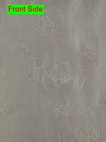 Swan Dimensional Embossed Medium-scale Floral Fabric Sample (Color: Dark Medium Gray)