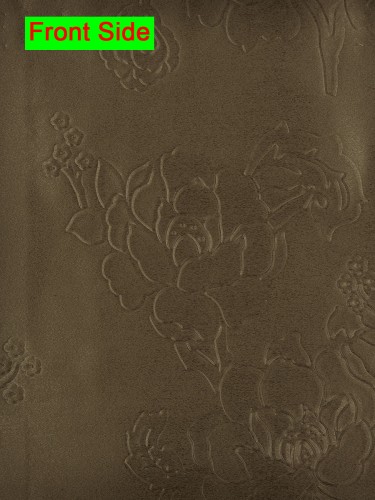 Embossed Medium-scale Floral Symmetry Large Wave Lined Valance Custom Online (Color: Raw Umber)