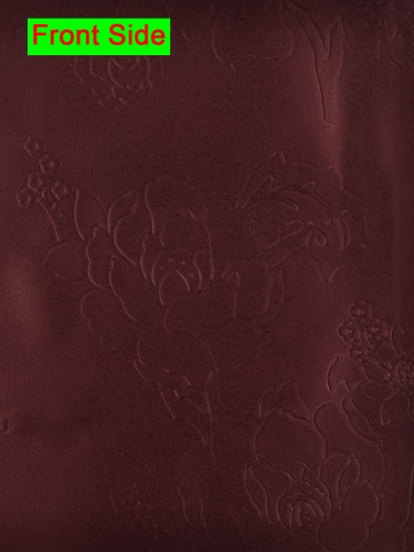 Embossed Medium-scale Floral Symmetry Large Wave Lined Valance (Color: Persian Plum)