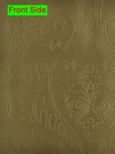 Embossed Floral Damask Flat Splicing Valance and Curtains (Color: Bistre Brown)