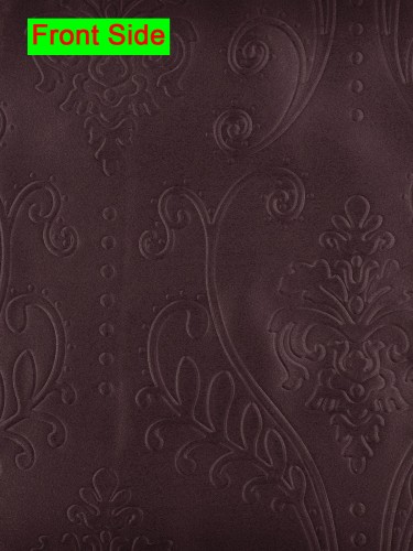 Swan Embossed Floral Damask Concealed Tab Top Ready Made Curtains (Color: Wine Dregs)