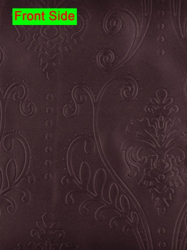 Swan Dimensional Embossed Floral Damask Custom Made Curtains (Color: Wine Dregs)