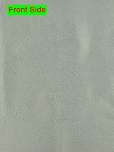 Swan Embossed Europe Floral Concealed Tab Top Ready Made Curtains (Color: Mint Cream)