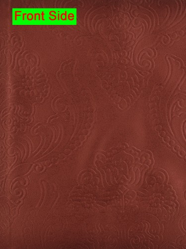 Swan Embossed Europe Floral Eyelet Ready Made Curtains (Color: Bright Maroon)