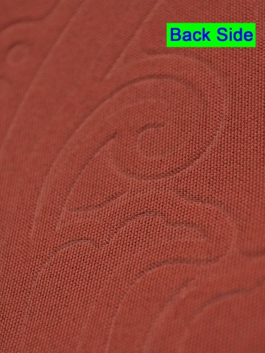 Swan Embossed Europe Floral Versatile Pleat Ready Made Curtains Back Side in Bright Maroon