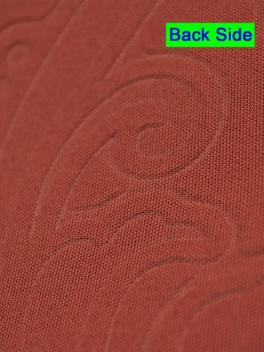 Swan Dimensional Embossed Europe Floral Custom Made Curtains Back Side in Bright Maroon