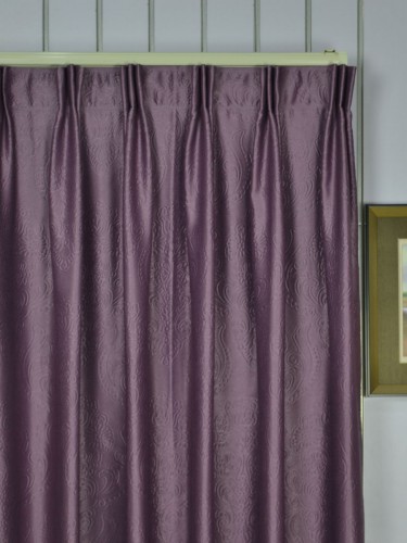 Swan Dimensional Embossed Europe Floral Custom Made Curtains (Heading: Versatile Pleat)