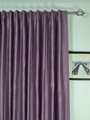 Swan Dimensional Embossed Europe Floral Custom Made Curtains (Heading: Concealed Tab Top)