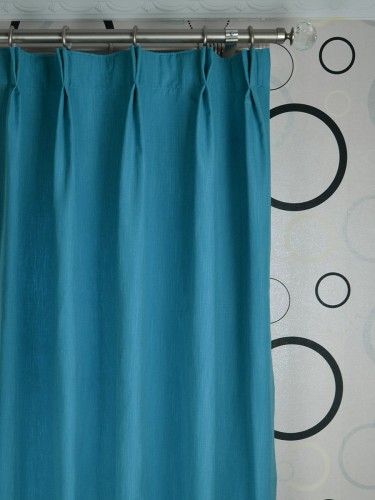 Paroo Cotton Blend Solid Custom Made Curtains (Heading: Double Pinch Pleat)