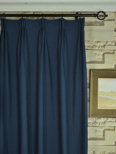 Paroo Cotton Blend Solid Custom Made Curtains (Heading: Versatile Pleat)