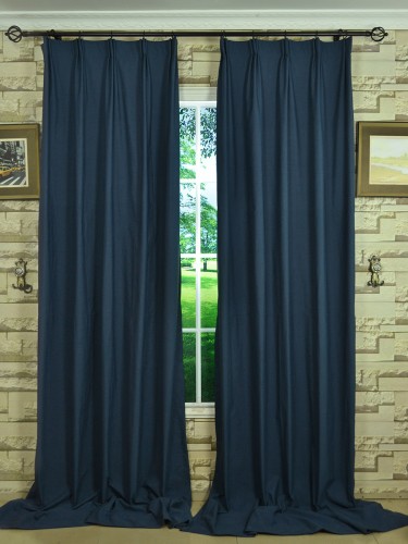 Paroo Cotton Blend Solid Versatile Pleat Curtain Ready Made