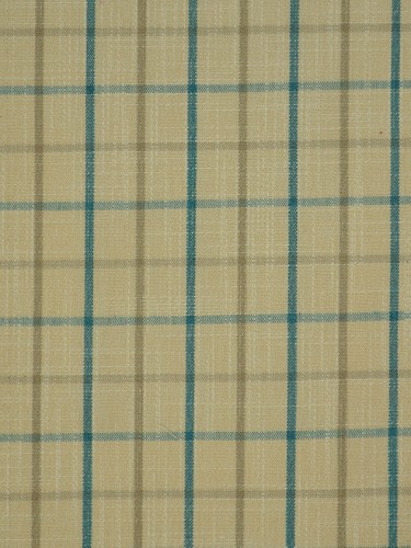 Paroo Cotton Blend Small Plaid Versatile Pleat Curtain (Color: Celadon Blue)