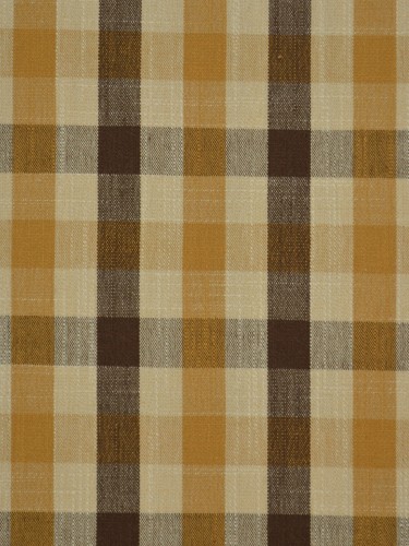 Paroo Cotton Blend Small Check Double Pinch Pleat Curtain (Color: Coffee)