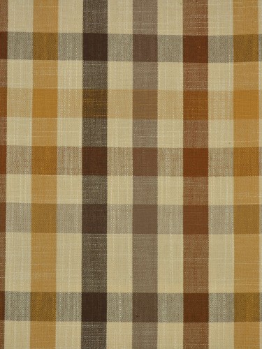 Paroo Cotton Blend Middle Check Custom Made Curtains (Color: Coffee)