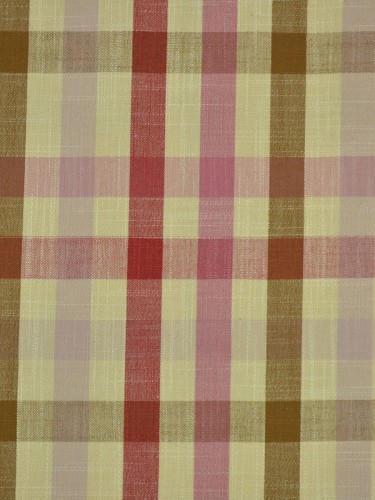Paroo Cotton Blend Middle Check Tab Top Curtain (Color: Cardinal)