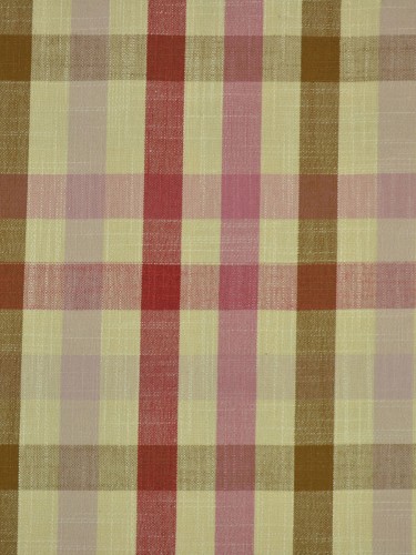 Paroo Cotton Blend Middle Check Versatile Pleat Curtain (Color: Cardinal)