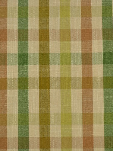 Paroo Cotton Blend Middle Check Custom Made Curtains (Color: Olive)