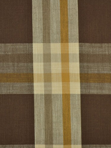Paroo Cotton Blend Large Plaid Concaeled Tab Top Curtain (Color: Coffee)