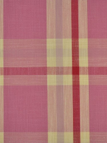 Paroo Cotton Blend Large Plaid Double Pinch Pleat Curtain (Color: Cardinal)