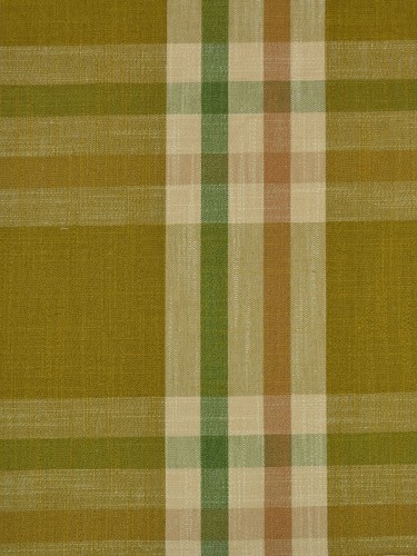 Paroo Cotton Blend Bold-scale Check Fabric Samples (Color: Olive)